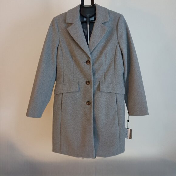 Laundry by Shelli Segal Gray Wool Alternative Winter Coat Women’s Size L NWT - Picture 16 of 16